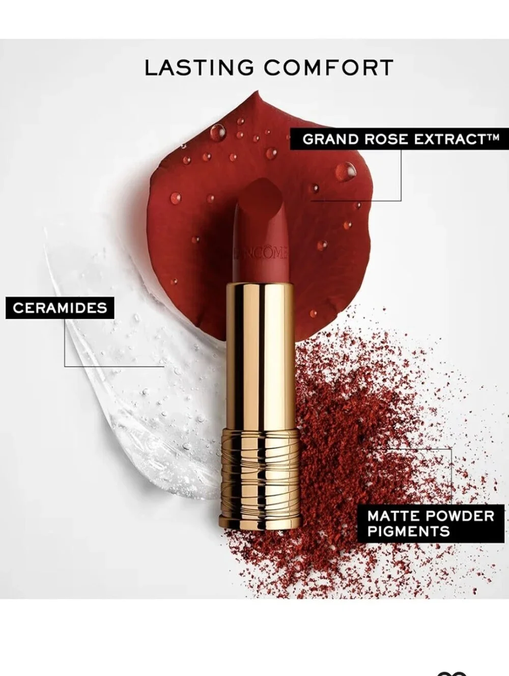 Lancome L'Absolu Rouge Drama Matte Lipstick: Rosemania (321) .05oz (TS), NWOB